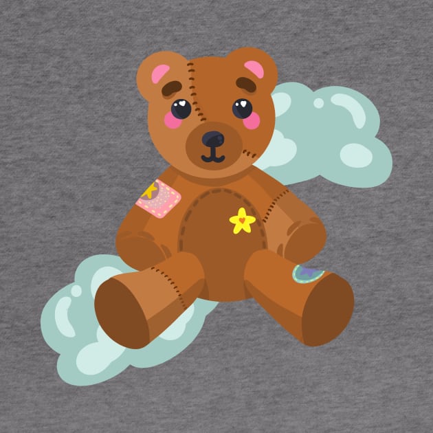 cute little sewed teddybear plushy design by grafitytees